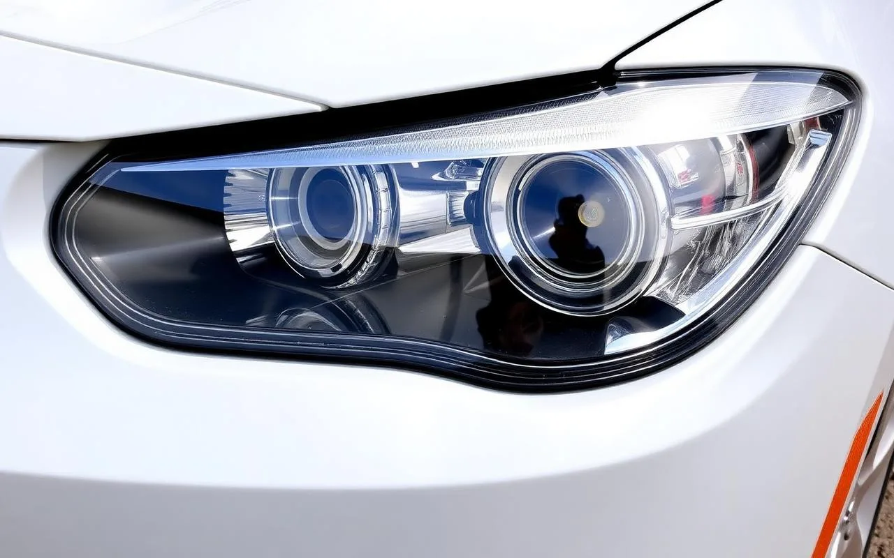 Clear headlight lens after restoration