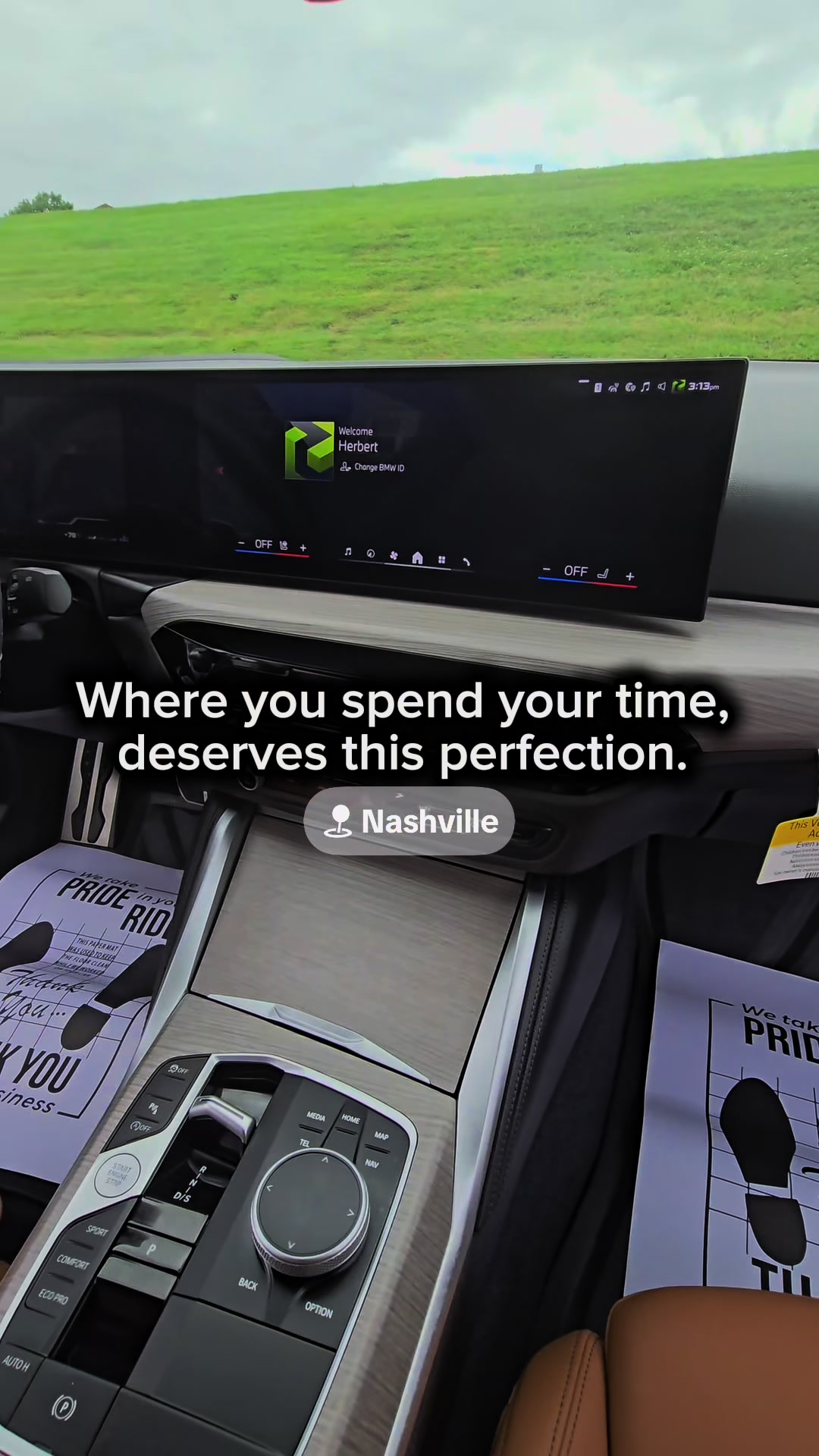 Freshly detailed vehicle interior after routine Grandett interior care